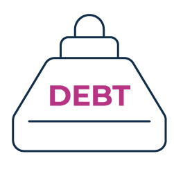 Debt icon.